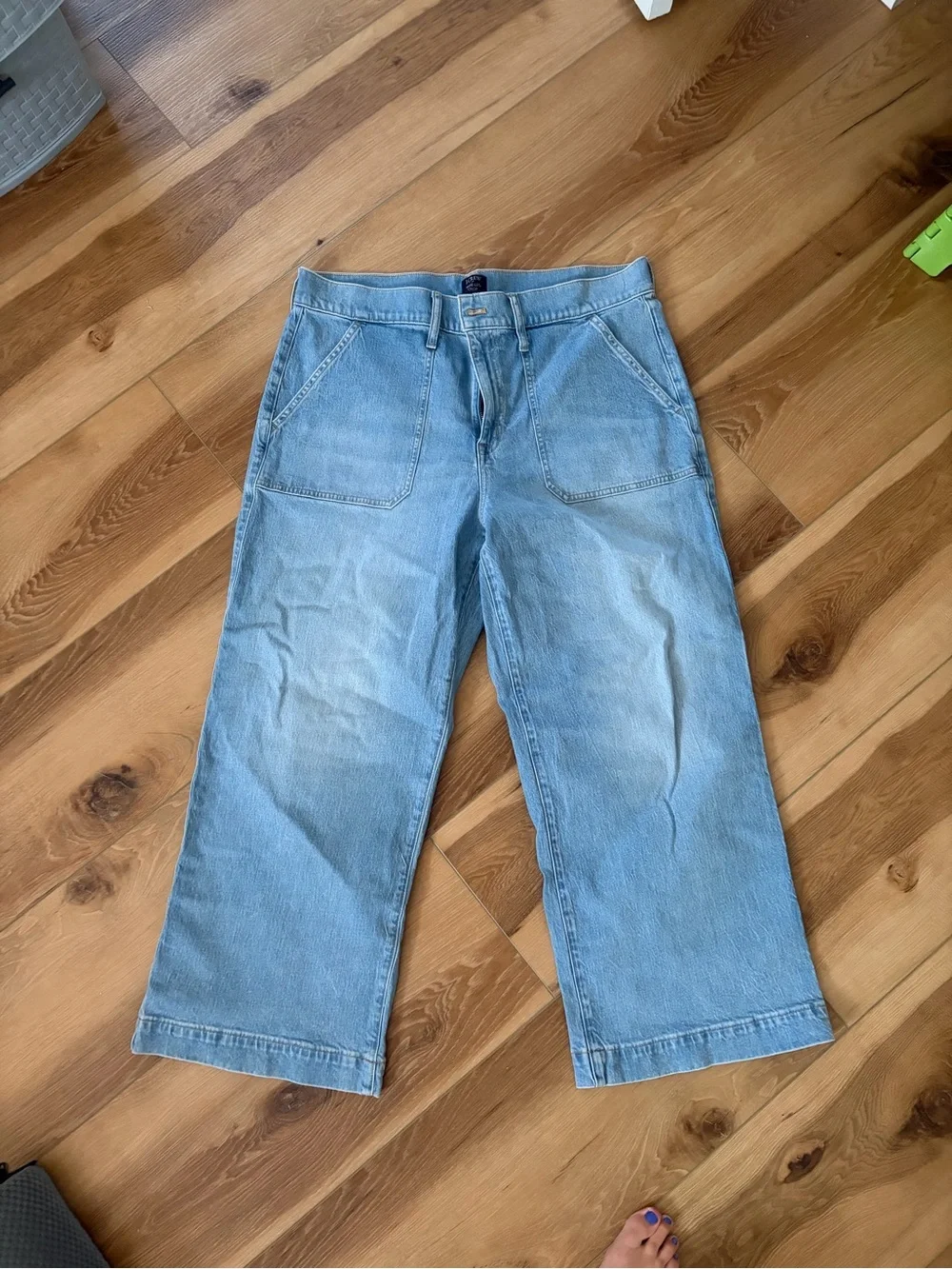 J. Crew Light Blue Relaxed Wide-Leg Jeans